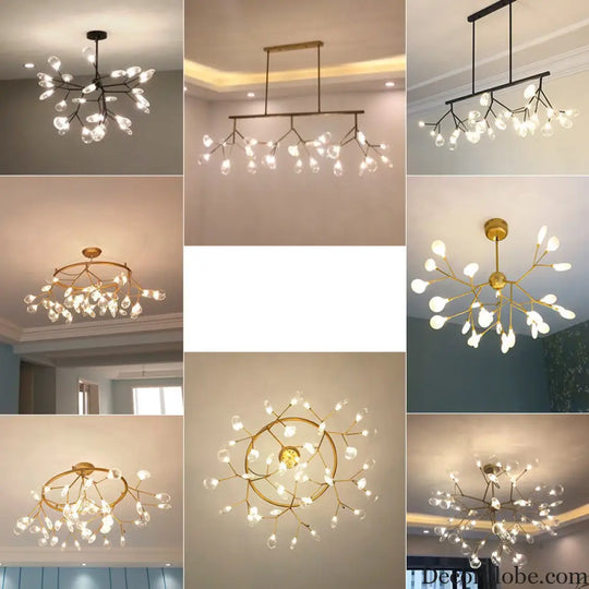 Modern Metal LED Dining Room Chandelier - Elegant Hanging Pendant Light