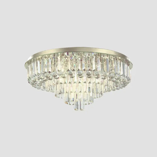 Modern LED Crystal Ceiling Chandelier - Creative Home Decor Lamp in Round Luxury Design (Black, Gold, Silver) - DecorGlobe