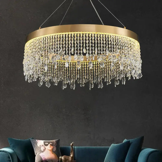 Modern LED Crystal Chandelier - Elegant Lighting Fixture for Living Room, Dining Room, Kitchen, and Home Lighting Decor - DecorGlobe