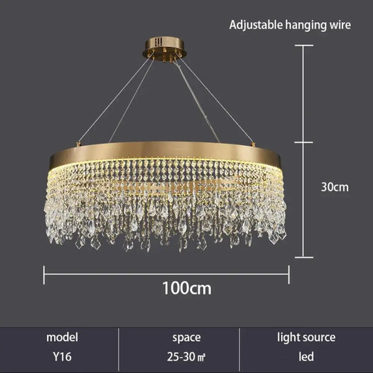 Modern LED Crystal Chandelier - Elegant Lighting Fixture for Living Room, Dining Room, Kitchen, and Home Lighting Decor - DecorGlobe