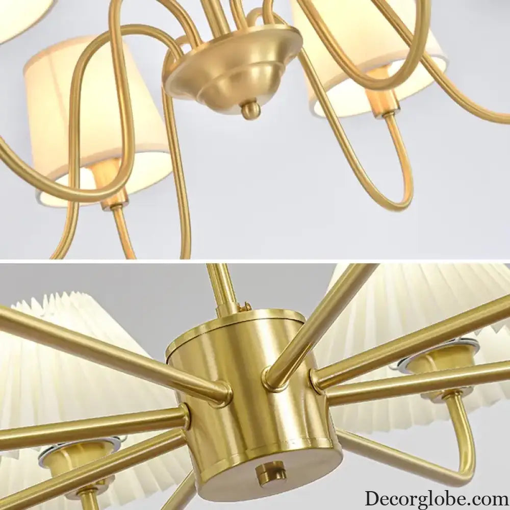 Modern LED Fabric Chandelier Light for Living and Dining Room Chandelier