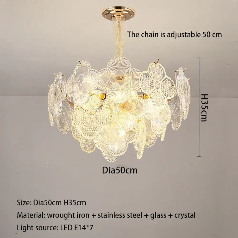 Modern LED Light Luxury Chandelier - Ideal for Villa Living Rooms, Bedrooms, and Dining Spaces - French Plum Crystal Glass Design - DecorGlobe