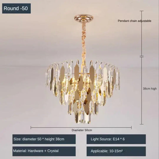 Modern LED Luxury Triangular Multi-Level Crystal Chandelier - Elegant Illumination for Living Rooms, Bedrooms, and Dining Spaces - DecorGlobe