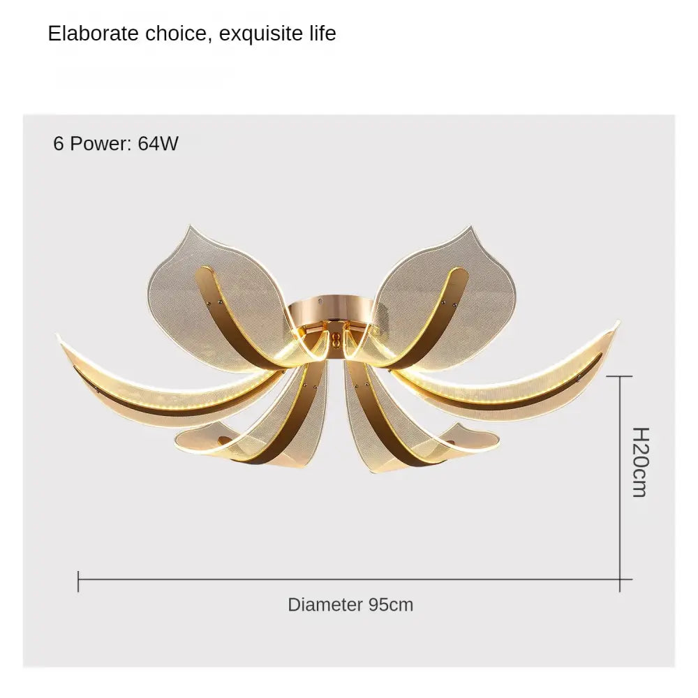 Modern LED Night Primrose Petals Ceiling Chandelier - Minimalist Elegance for Living, Dining, and Bedrooms - DecorGlobe