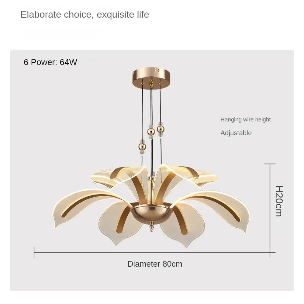 Modern LED Night Primrose Petals Ceiling Chandelier - Minimalist Elegance for Living, Dining, and Bedrooms - DecorGlobe