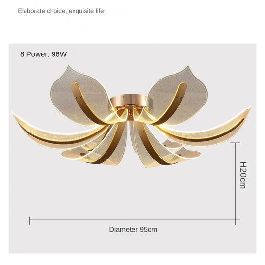 Modern LED Night Primrose Petals Ceiling Chandelier - Minimalist Elegance for Living, Dining, and Bedrooms - DecorGlobe