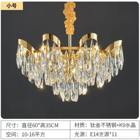 Modern LED Sunflower Crystal Ceiling Chandeliers - Bionic Elegance for Living and Dining Spaces - DecorGlobe