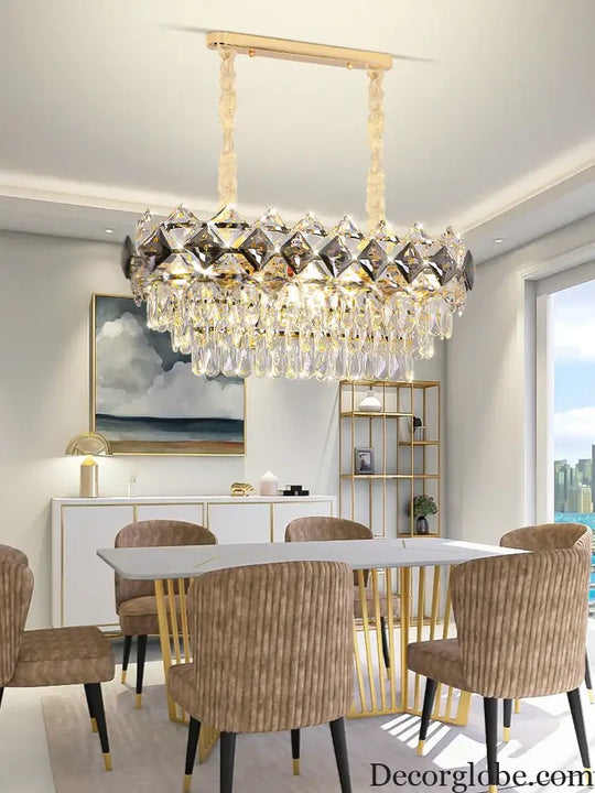 Modern Light Luxury Crystal Chandelier - A Stunning Main Lamp for Living Rooms, Dining Rooms, and Bedrooms - DecorGlobe