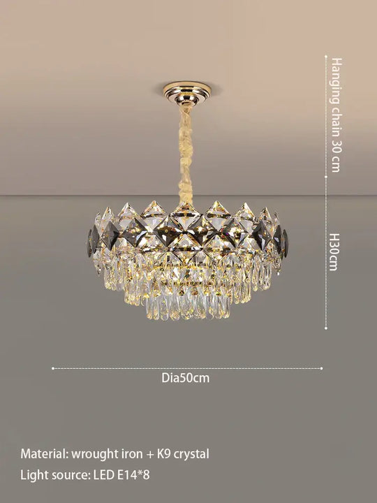 Modern Light Luxury Crystal Chandelier - A Stunning Main Lamp for Living Rooms, Dining Rooms, and Bedrooms - DecorGlobe