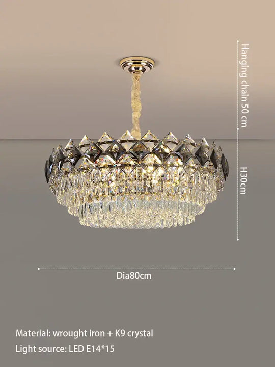 Modern Light Luxury Crystal Chandelier - A Stunning Main Lamp for Living Rooms, Dining Rooms, and Bedrooms - DecorGlobe