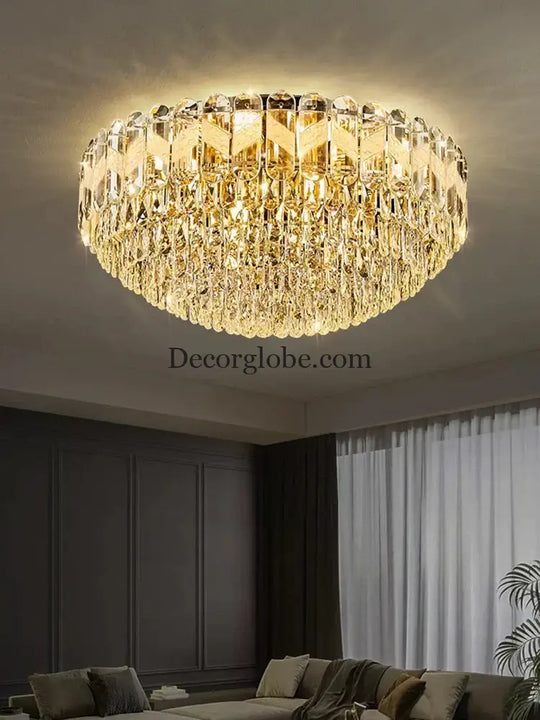 Modern Light Luxury Crystal Chandelier - Gold Finish for Dining and Living Rooms with Free Shipping - DecorGlobe