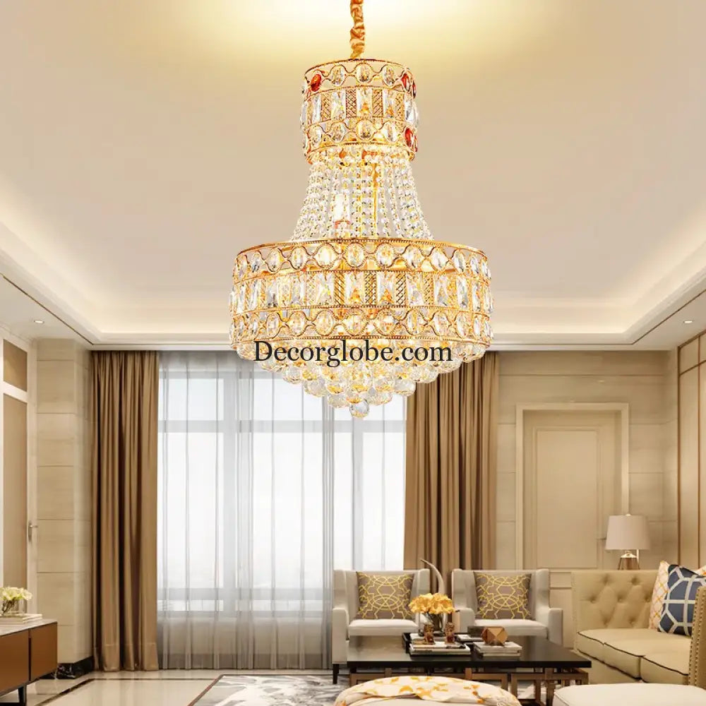 Modern Living Room Chandelier - Light Luxury Crystal Elegance for Dining Rooms, Hotels, Villas, and Bedrooms - DecorGlobe