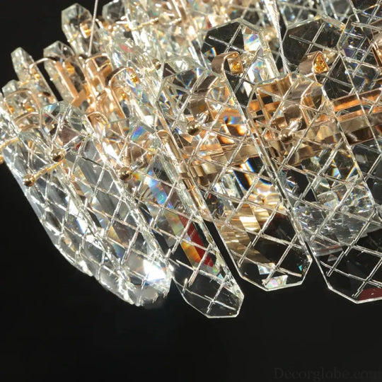 Modern Lustre Crystal LED Pendant Lights - Elegant Illumination for Living, Dining, and Bedroom Spaces - DecorGlobe