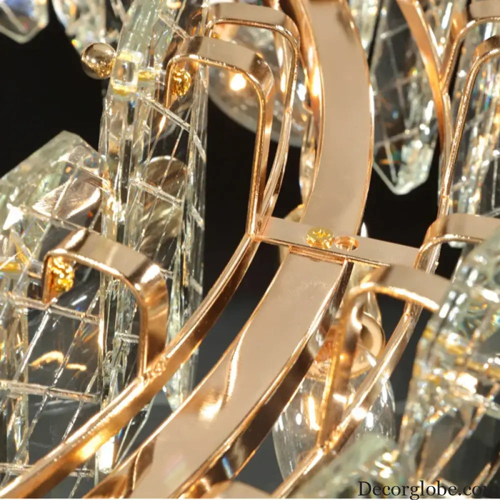 Modern Lustre Crystal LED Pendant Lights - Elegant Illumination for Living, Dining, and Bedroom Spaces - DecorGlobe