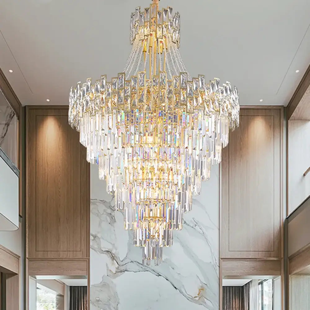 Modern Luxury Glass Crystal Chandelier - Hotel-Grade Decorative Lighting with LED Dimming - DecorGlobe