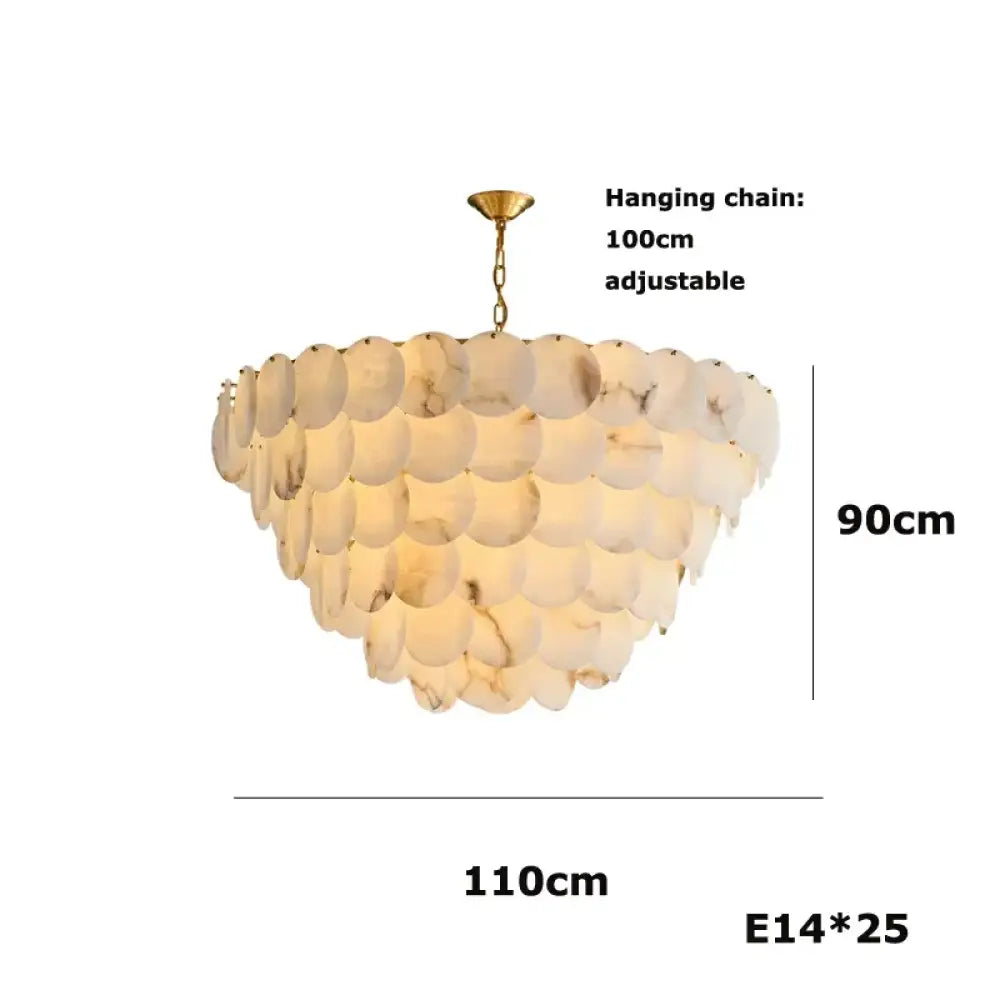 Modern Luxury LED Natural Marble Chandeliers - Illuminating Elegance for Living, Dining, and Kitchen - DecorGlobe