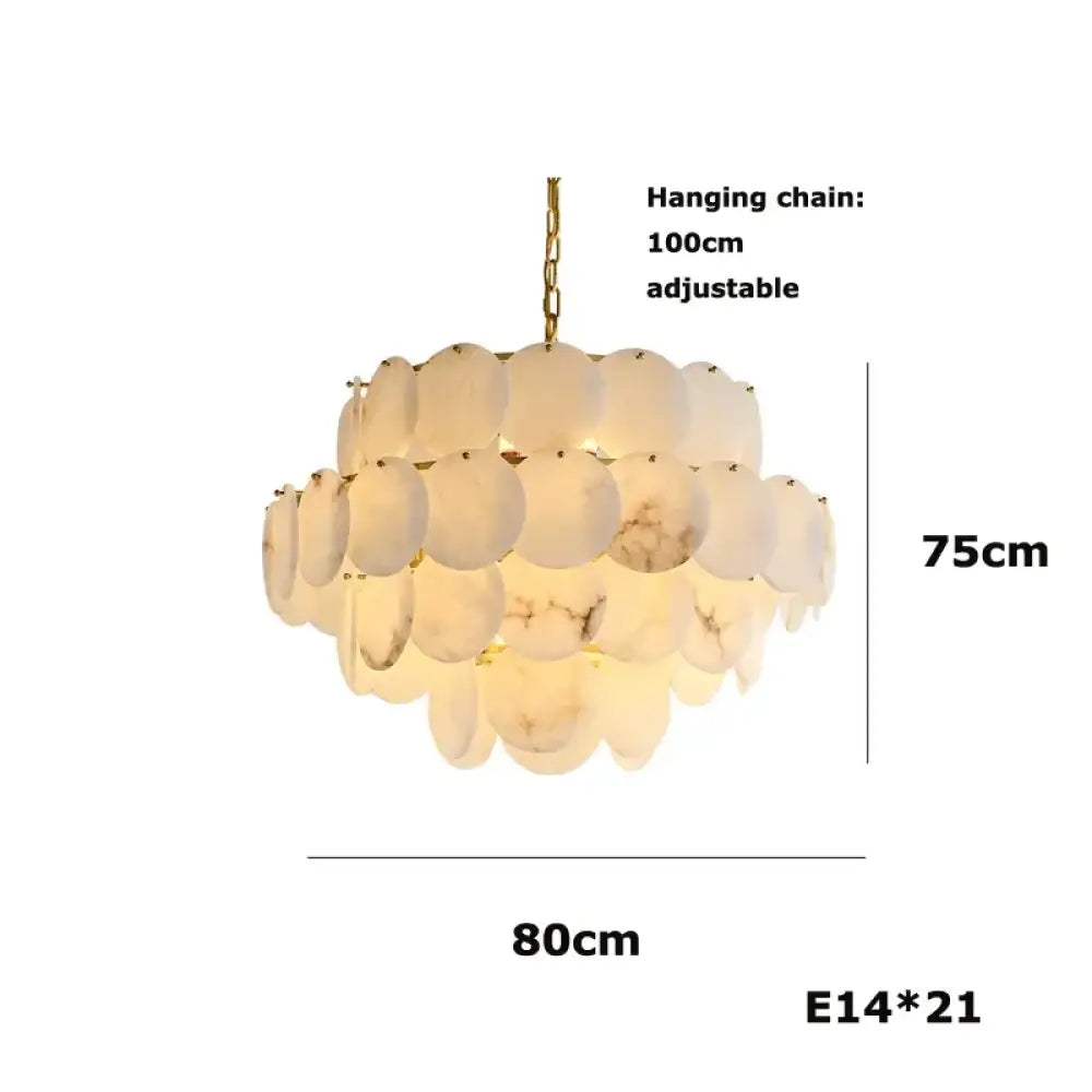 Modern Luxury LED Natural Marble Chandeliers - Illuminating Elegance for Living, Dining, and Kitchen - DecorGlobe