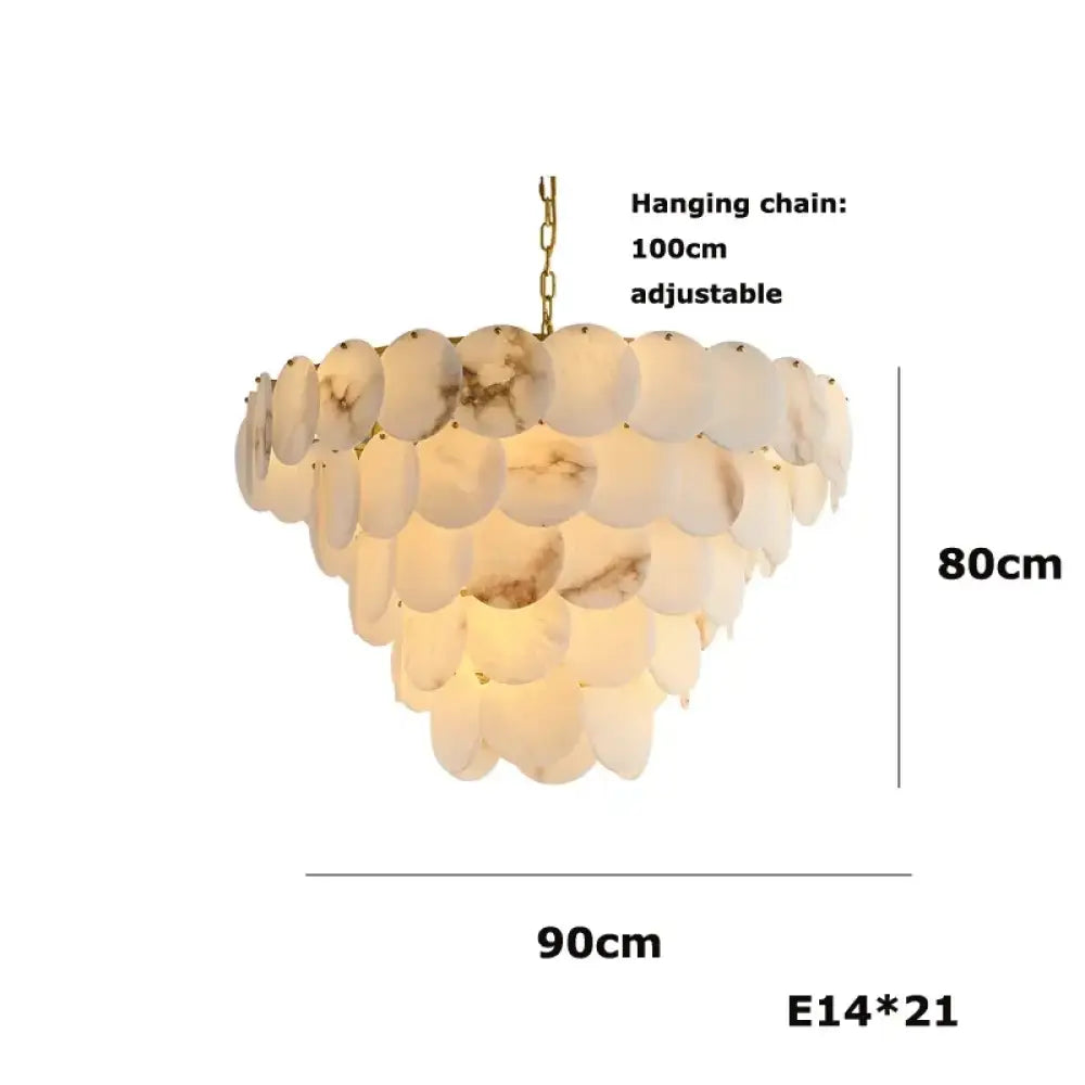 Modern Luxury LED Natural Marble Chandeliers - Illuminating Elegance for Living, Dining, and Kitchen - DecorGlobe