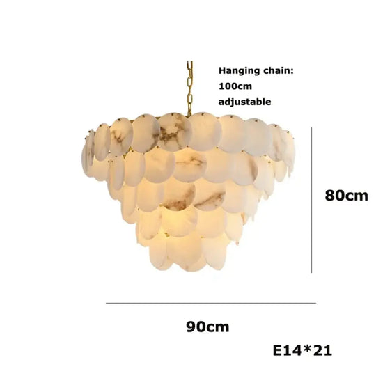 Modern Luxury LED Natural Marble Chandeliers - Illuminating Elegance for Living, Dining, and Kitchen - DecorGlobe