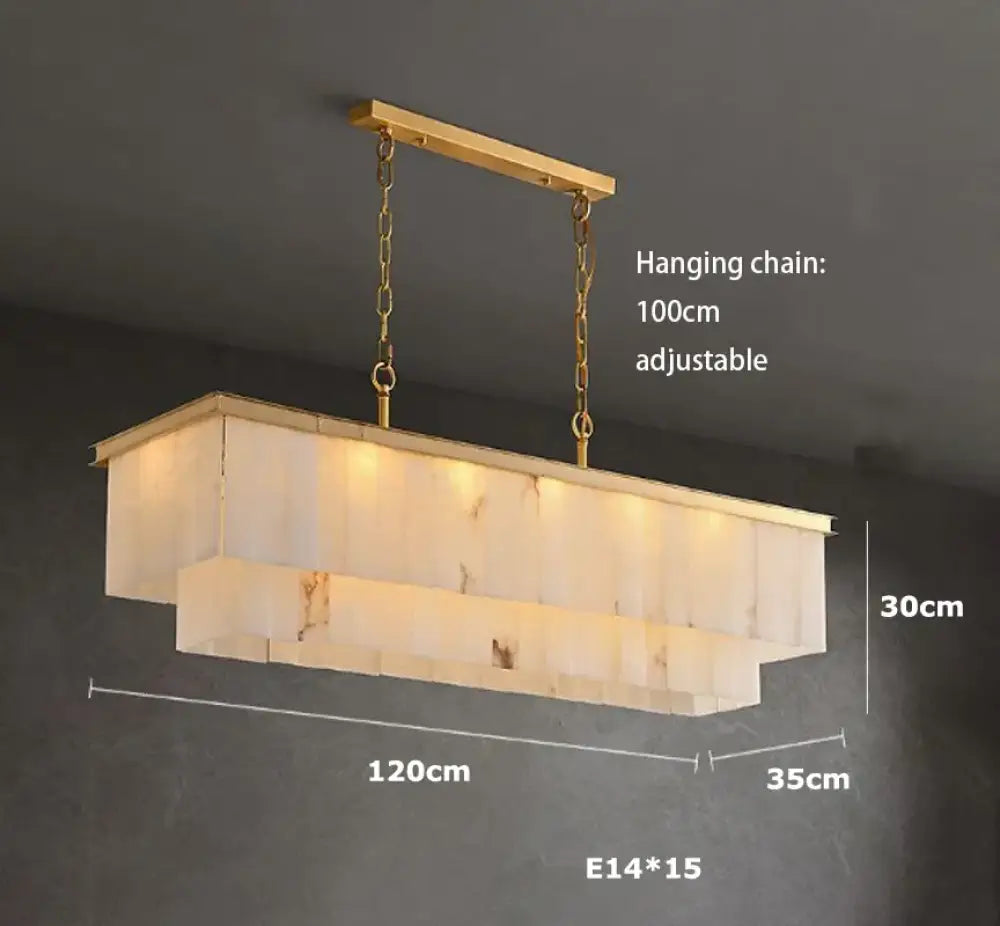 Modern Natural Marble LED Living Room Chandeliers - Elegant Lighting Fixtures for Staircases, Lofts, and Dining Rooms - DecorGlobe