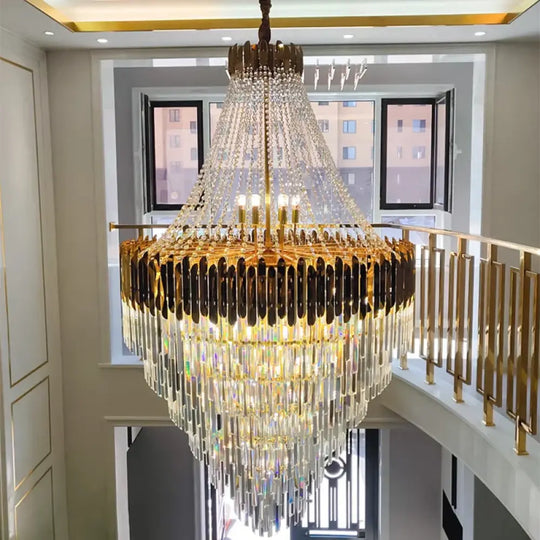 Modern Nordic Crystal Pendant Lights - Light Luxury Elegance for Villas, Hotels, and Double Staircase Living Spaces with LED Efficiency - DecorGlobe
