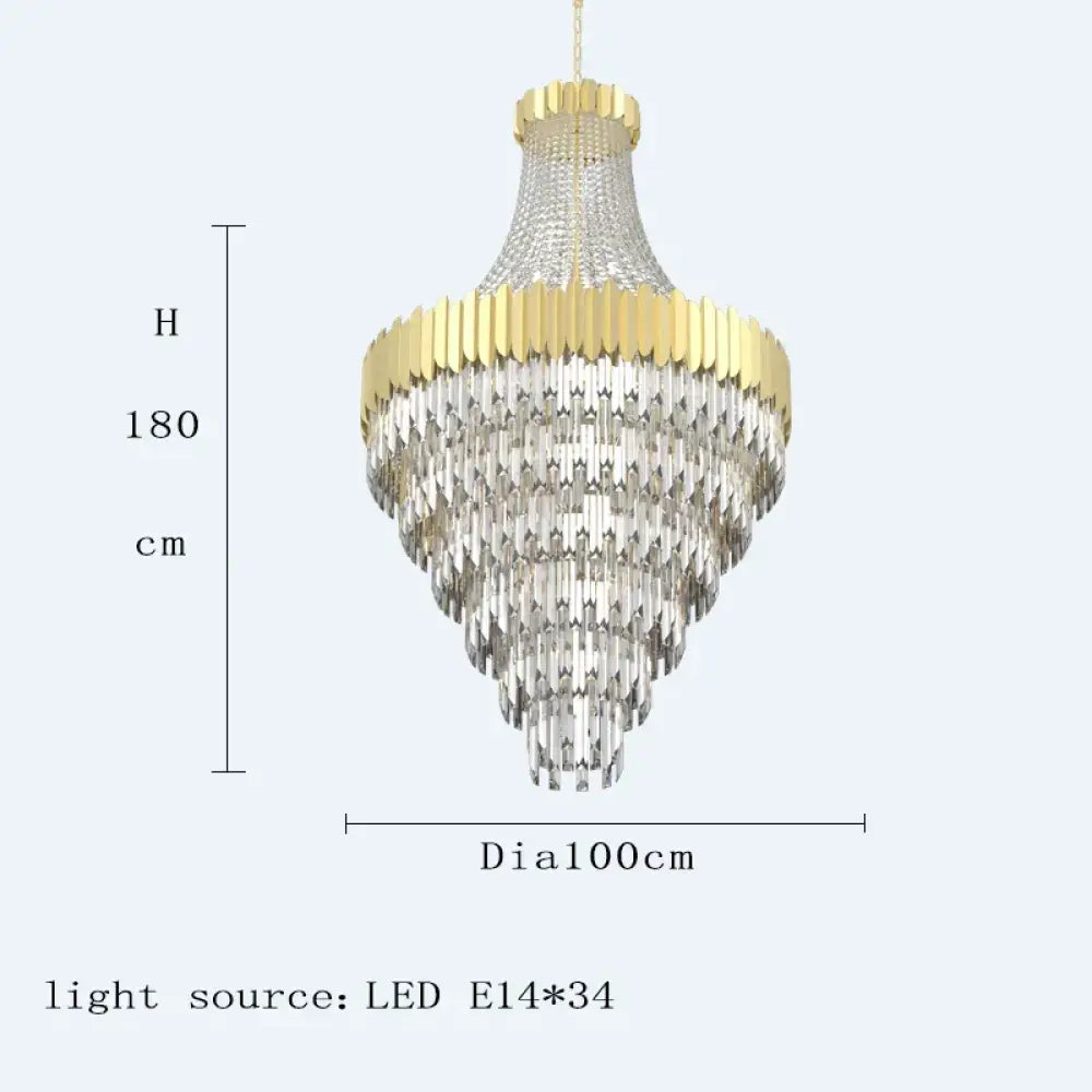 Modern Nordic Crystal Pendant Lights - Light Luxury Elegance for Villas, Hotels, and Double Staircase Living Spaces with LED Efficiency - DecorGlobe