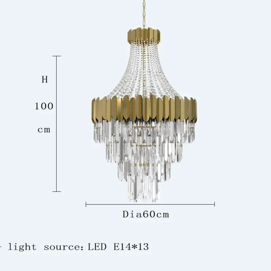 Modern Nordic Crystal Pendant Lights - Light Luxury Elegance for Villas, Hotels, and Double Staircase Living Spaces with LED Efficiency - DecorGlobe