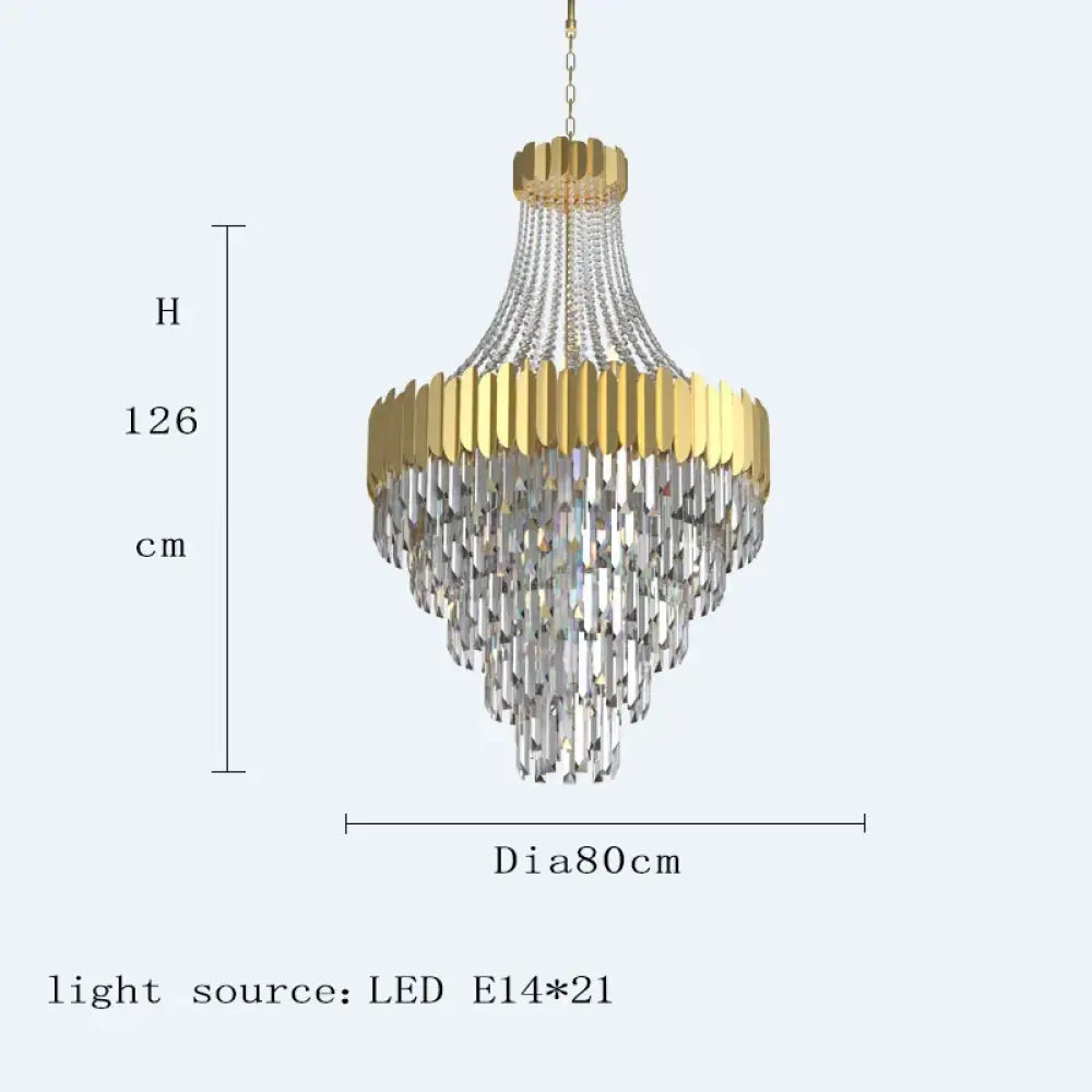 Modern Nordic Crystal Pendant Lights - Light Luxury Elegance for Villas, Hotels, and Double Staircase Living Spaces with LED Efficiency - DecorGlobe