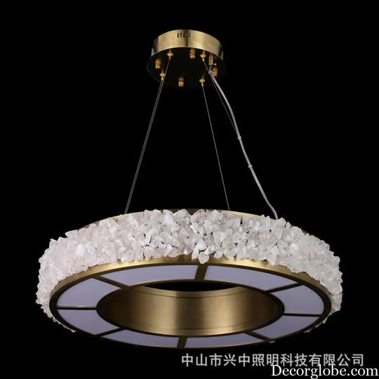 Modern Round Crystal Chandelier for Living &amp; Dining Room D70cm