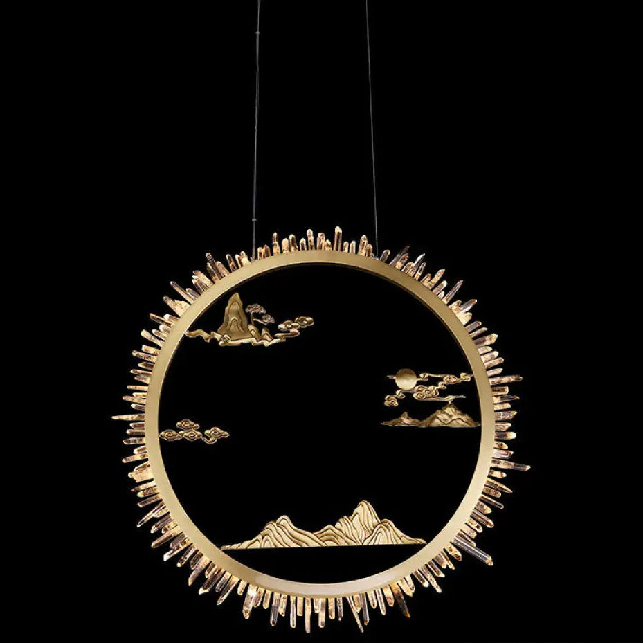 Natural Crystal Chandelier – 2025 Luxury Dining & Bar Lighting D60cm