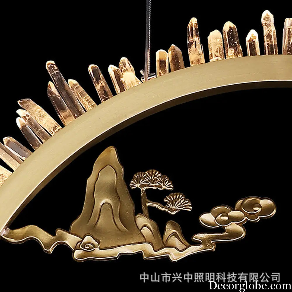 Natural Crystal Chandelier – 2025 Luxury Dining & Bar Lighting D60cm