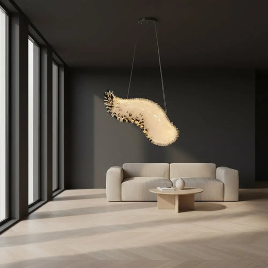 Natural Crystal Luxury Chandelier for Living Room and Dining L95 W36cm Chandelier