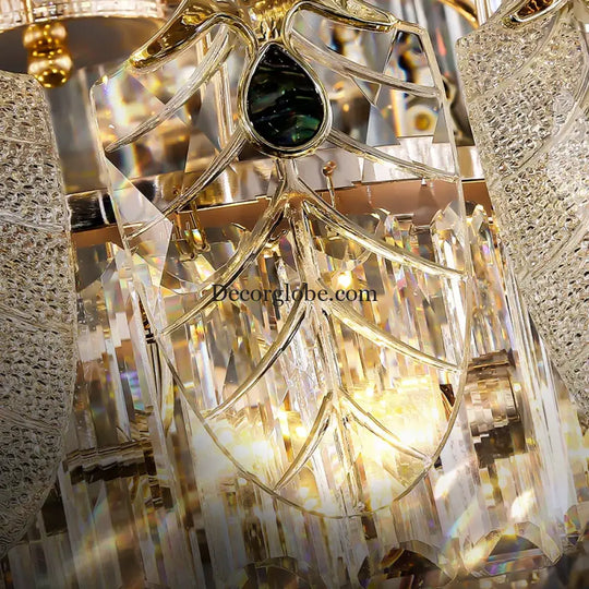 New Crystal Glass Chandelier - Luxury Modern Home Decor Lighting Fixture for Living Rooms and Bedrooms - DecorGlobe