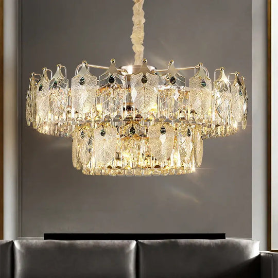 New Crystal Glass Chandelier - Luxury Modern Home Decor Lighting Fixture for Living Rooms and Bedrooms - DecorGlobe
