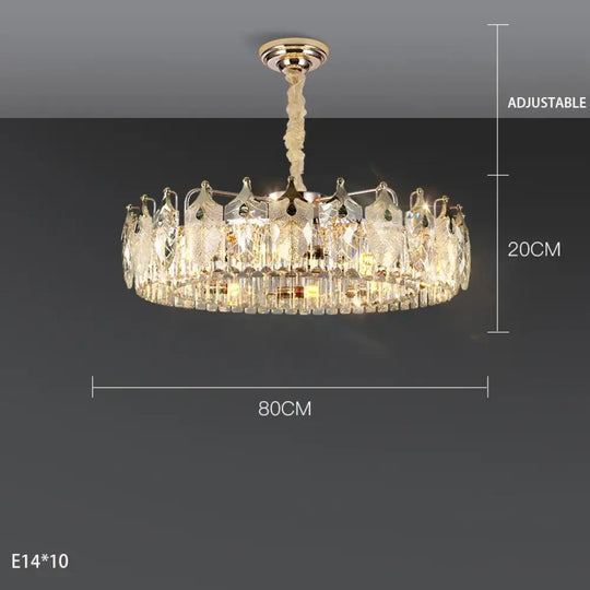 New Crystal Glass Chandelier - Luxury Modern Home Decor Lighting Fixture for Living Rooms and Bedrooms - DecorGlobe