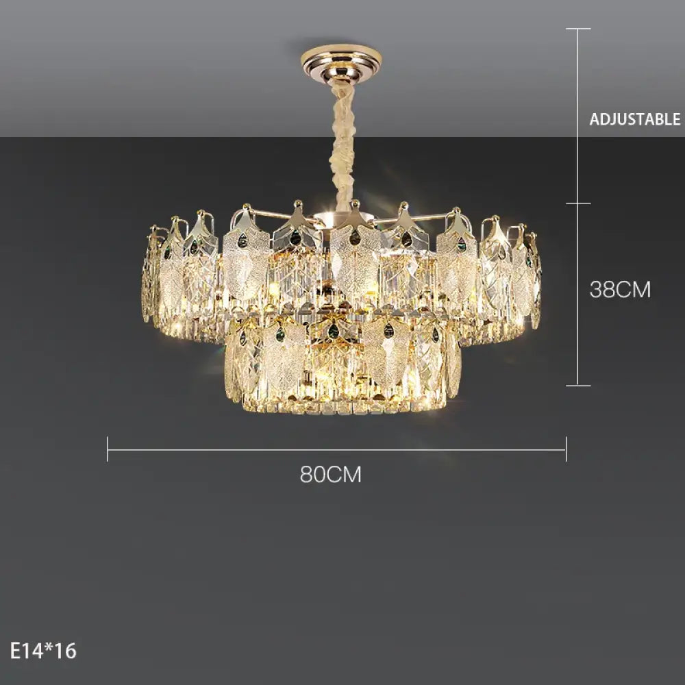 New Crystal Glass Chandelier - Luxury Modern Home Decor Lighting Fixture for Living Rooms and Bedrooms - DecorGlobe