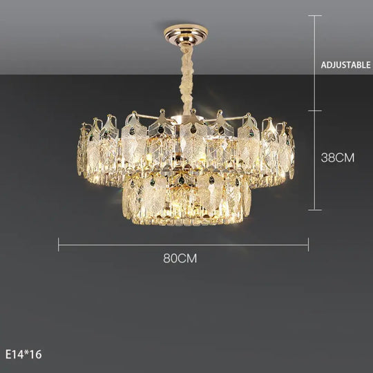 New Crystal Glass Chandelier - Luxury Modern Home Decor Lighting Fixture for Living Rooms and Bedrooms - DecorGlobe