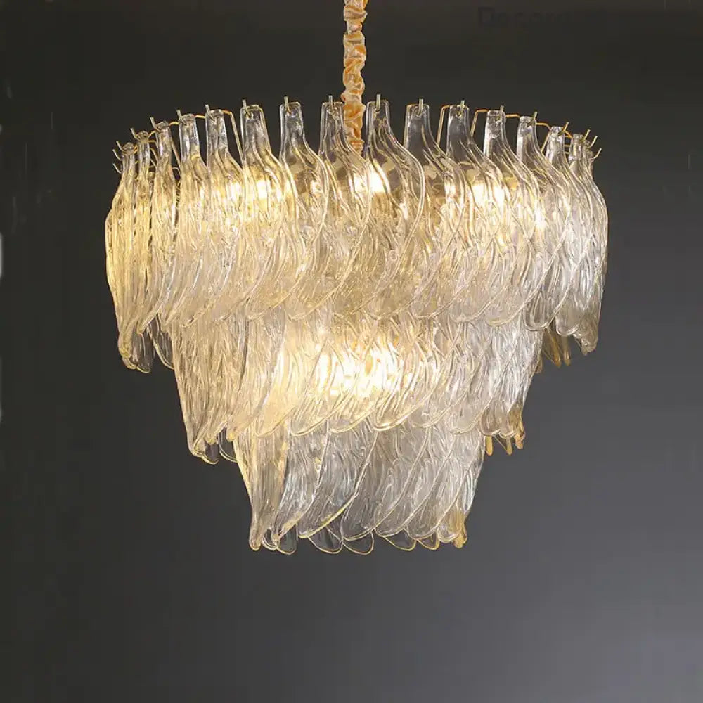 New Design Modern Style Golden Chandelier - Creative Artistry in Handmade Glass for Versatile Living Spaces - DecorGlobe