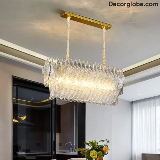 New Design Modern Style Golden Chandelier - Creative Artistry in Handmade Glass for Versatile Living Spaces - DecorGlobe