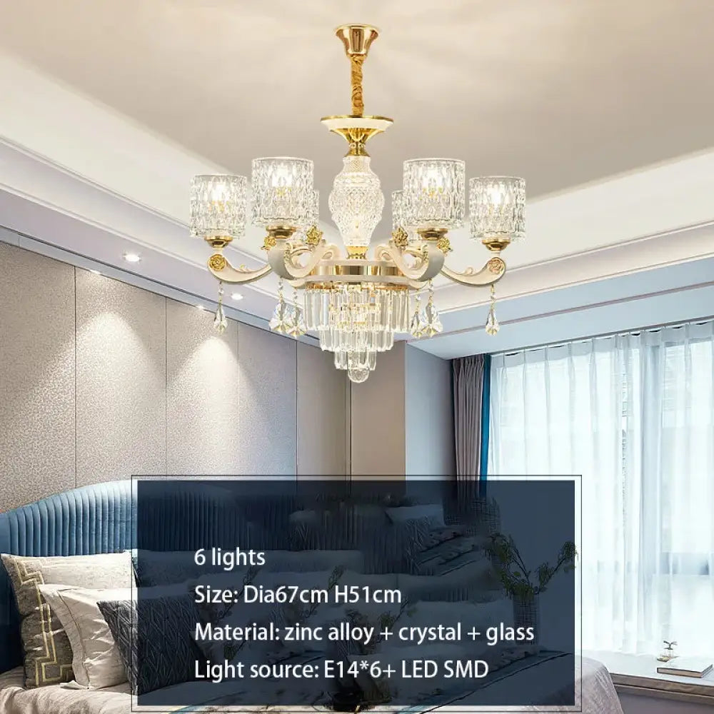 New European Style Crystal Ceiling Chandelier - Modern Luxury for High-Class Interiors - DecorGlobe