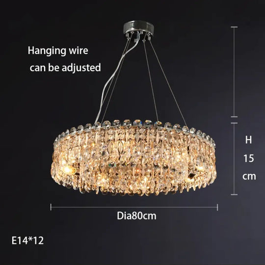 New Light Luxury K9 Crystal Chandelier - Chrome Elegance for Living, Dining, and Bedrooms - DecorGlobe