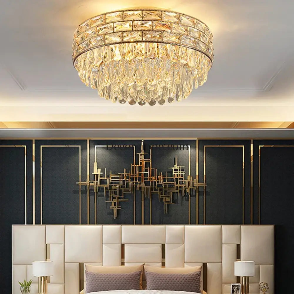 New Modern Crystal Ceiling Lamp - Light Luxury Design for Living, Dining, and Bedroom Spaces - DecorGlobe