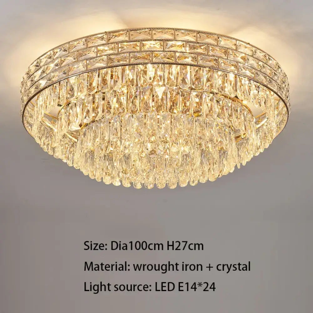 New Modern Crystal Ceiling Lamp - Light Luxury Design for Living, Dining, and Bedroom Spaces - DecorGlobe