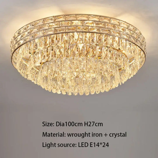New Modern Crystal Ceiling Lamp - Light Luxury Design for Living, Dining, and Bedroom Spaces - DecorGlobe