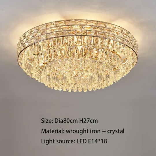 New Modern Crystal Ceiling Lamp - Light Luxury Design for Living, Dining, and Bedroom Spaces - DecorGlobe