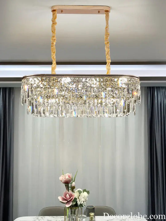 New Modern Crystal Chandelier - Effortless Elegance for Living, Dining, and Bedroom Spaces - DecorGlobe