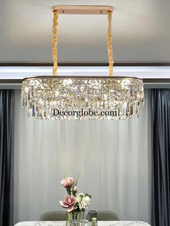New Modern Crystal Chandelier - Effortless Elegance for Living, Dining, and Bedroom Spaces - DecorGlobe