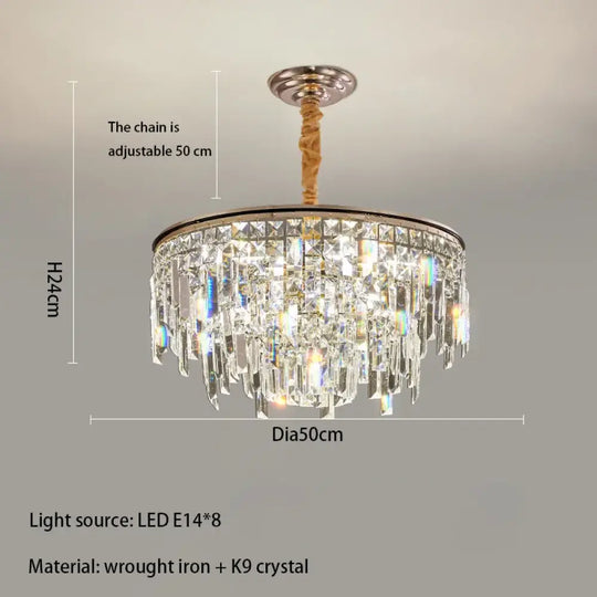 New Modern Crystal Chandelier - Effortless Elegance for Living, Dining, and Bedroom Spaces - DecorGlobe