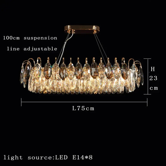 New Modern Crystal Chandelier - Luxurious Home Decor Lighting in Round Gold Design with LED Illumination - DecorGlobe