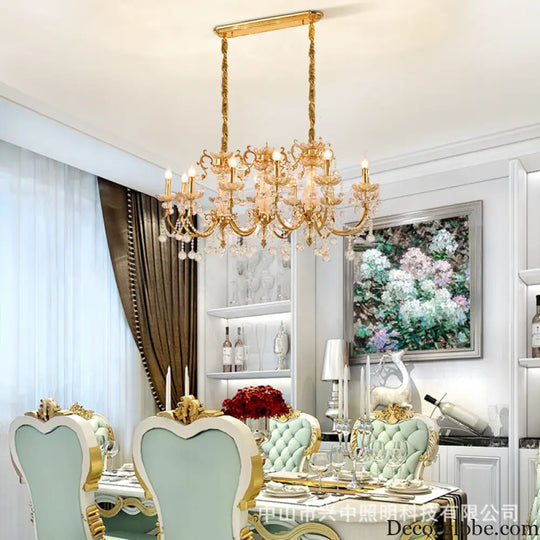 Nora European Luxury Crystal Copper Chandelier for Villa Diameter 126cm width 70cm height 89cm Chandelier